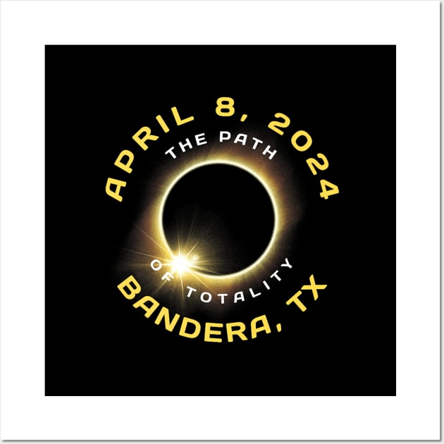 Bandera Texas Solar Eclipse Totality April 8 2024 Wall Art by klei-nhanss